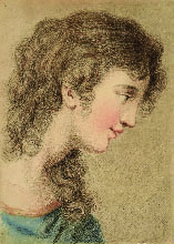 GIOVANNI BATTISTA CIPRIANI, Head of a Young Girl, red and black chalk, black and brown wash
